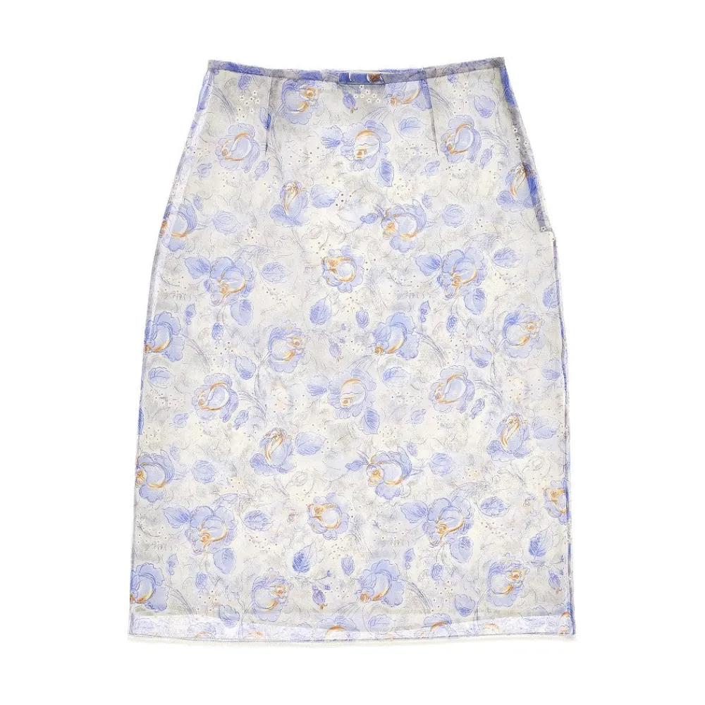 printed_nylonette_midi_sk_0.webp Sale Printed nylonette midi skirt Skirts