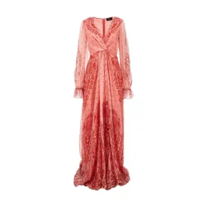 Online Printed silk long dress Dresses