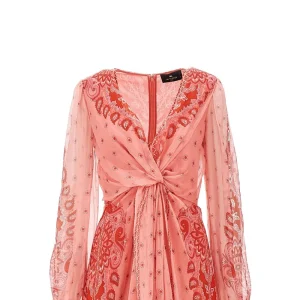 Online Printed silk long dress Dresses