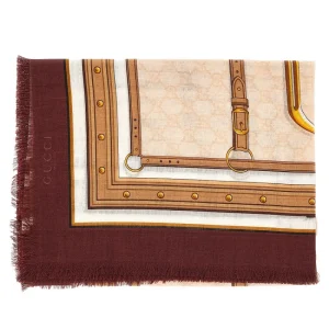 Online Printed wool and silk shawl Scarves
