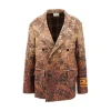 Discount Printed wool double-breasted jacket Jackets