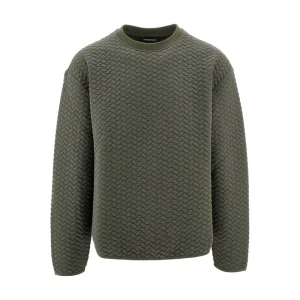 Clearance Quilted jersey crewneck sweatshirt Sweatshirts