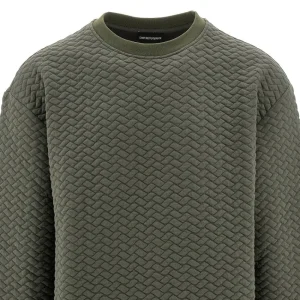 Clearance Quilted jersey crewneck sweatshirt Sweatshirts