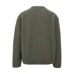 Clearance Quilted jersey crewneck sweatshirt Sweatshirts