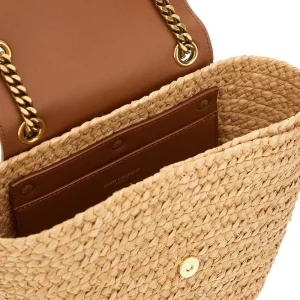 Hot Raffia and leather mini 'Manon' bag Shoulder Bags