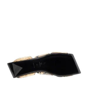 Clearance Reneè' python-print leather sandals Sandals