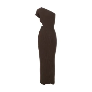 Discount Ribbed knit one-shoulder dress Dresses
