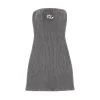 Discount Ribbed mini dress with Oval D inlay Dresses