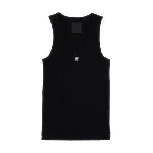 Hot Ribbed tank top with logo detail Tops