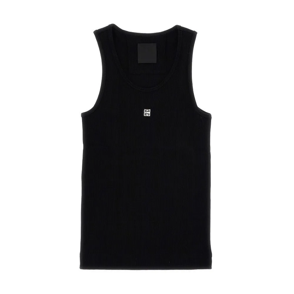 ribbed_tank_top_with_logo_0-2.webp Hot Ribbed tank top with logo detail Tops