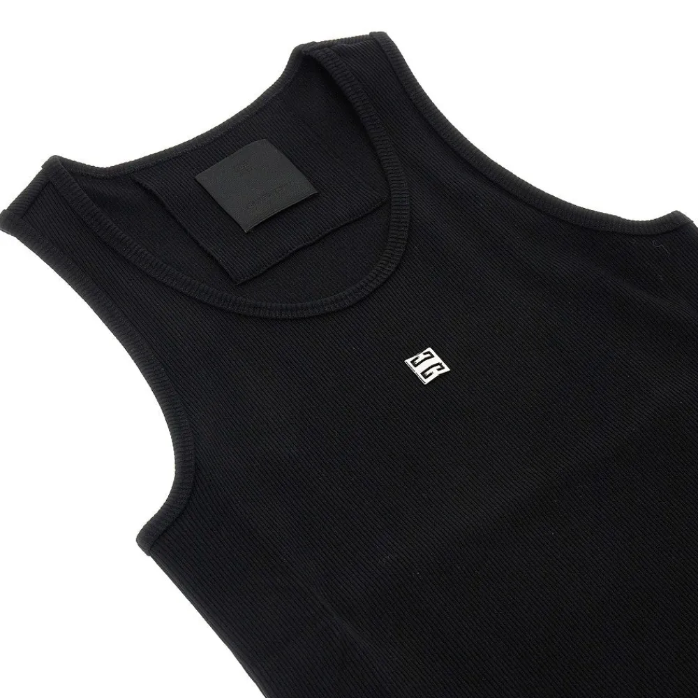 ribbed_tank_top_with_logo_1-2.webp Hot Ribbed tank top with logo detail Tops