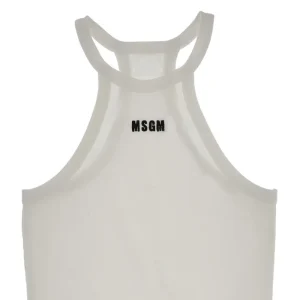 Online Ribbed tank top with logo embroidery Tops
