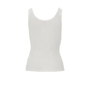 New Ribbed tank top with logo embroidery Tops