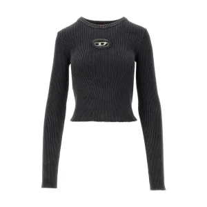 Clearance Ribbed top with Oval D insert Knitwear