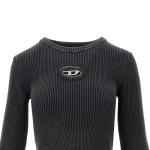 Clearance Ribbed top with Oval D insert Knitwear
