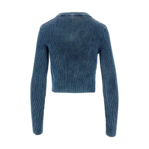 Discount Ribbed top with Oval D insert Knitwear