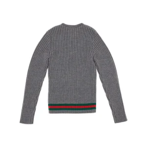 Discount Ribbed wool sweater with Web motif Kids/BOY Clothing