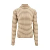 Outlet Ribbed wool turtleneck sweater Knitwear