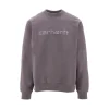 Online Rivet Script' print crewneck sweatshirt Sweatshirts