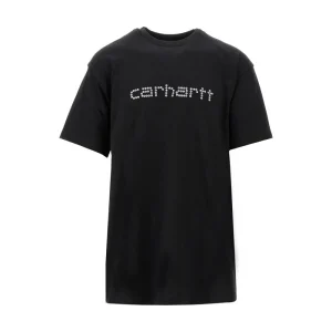 Outlet Rivet Script' print T-shirt T-Shirts And Polo Shirts