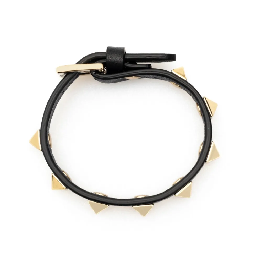 rockstud_leather_bracelet_1.webp Clearance Rockstud leather bracelet Jewelry And Watches