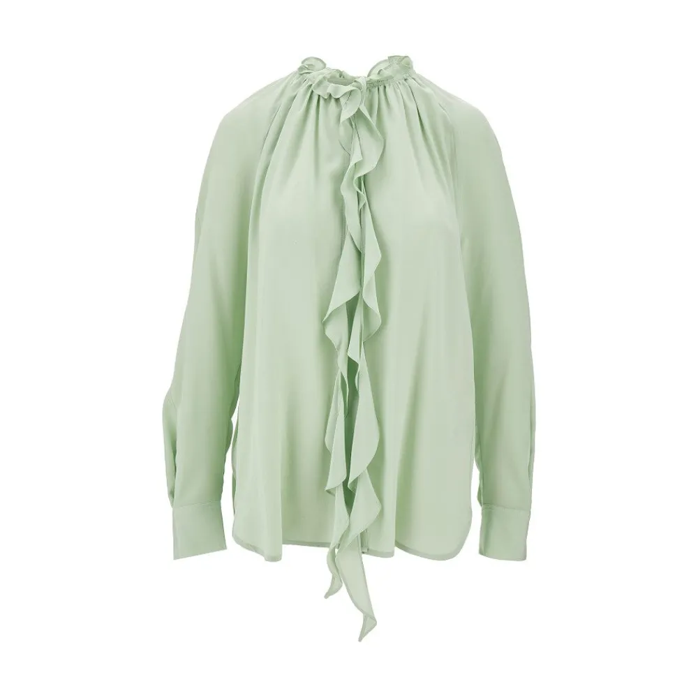 ruffled_crepe_de_chine_sh_0.webp Outlet Ruffled Crepe de Chine shirt Shirts