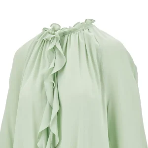 Outlet Ruffled Crepe de Chine shirt Shirts