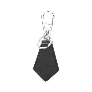 Outlet Saffiano leather keyholder with logo Key Holders