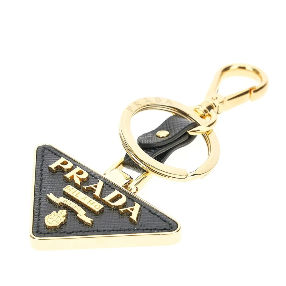 saffiano_leather_logo_key_2.webp Online Saffiano leather logo key-ring Glasses And Other Accessories
