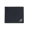 Outlet Saffiano leather wallet with triangle logo Wallets And Small Leather Goods