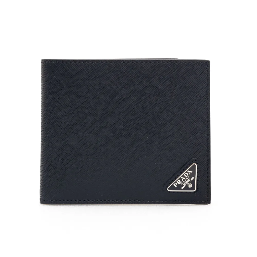saffiano_leather_wallet_w_0.webp Outlet Saffiano leather wallet with triangle logo Wallets And Small Leather Goods