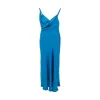 Fashion Satin midi dress with draping Dresses