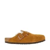 Discount Shesrling-lined 'Boston' sabot Flat Shoes