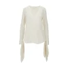 New Silk blouse with knotted cuffs Tops