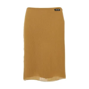 Fashion Silk creponne knee-length skirt Skirts