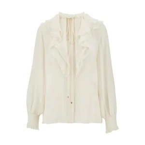 Online Silk georgette flounced blouse Shirts