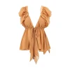 Outlet Silk georgette gathered top Tops