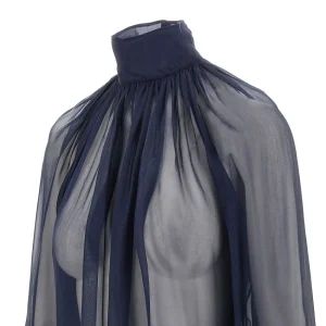 Outlet Silk muslin blouse Shirts