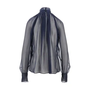 Outlet Silk muslin blouse Shirts