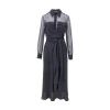 Online Silk satin and chiffon midi dress Dresses