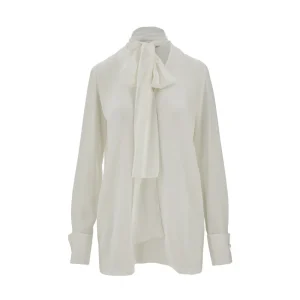 Clearance Silk shirt with bow collar Shirts