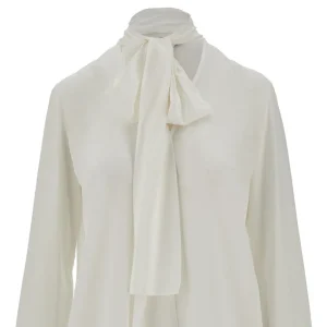 Clearance Silk shirt with bow collar Shirts
