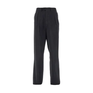 Outlet Silk twill trousers with darts Pants And Shorts