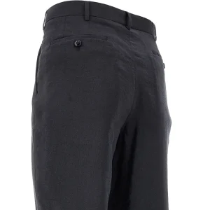 Outlet Silk twill trousers with darts Pants And Shorts