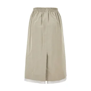 Clearance Silk-blend duchesse skirt Skirts