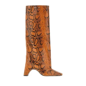 Best Snake-print leather 'Bridge' boots Boots And Ankle Boots