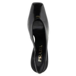 Clearance Spazzolato leather slingback pumps Heeled Shoes