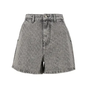 Outlet Strass logo motif denim shorts. Jeans