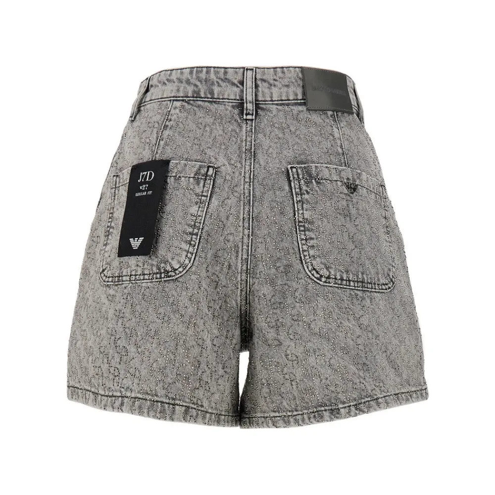 strass_logo_motif_denim_s_2.webp Outlet Strass logo motif denim shorts. Jeans