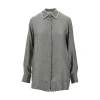 Clearance Strass-embellished collar silk-blend shirt Shirts